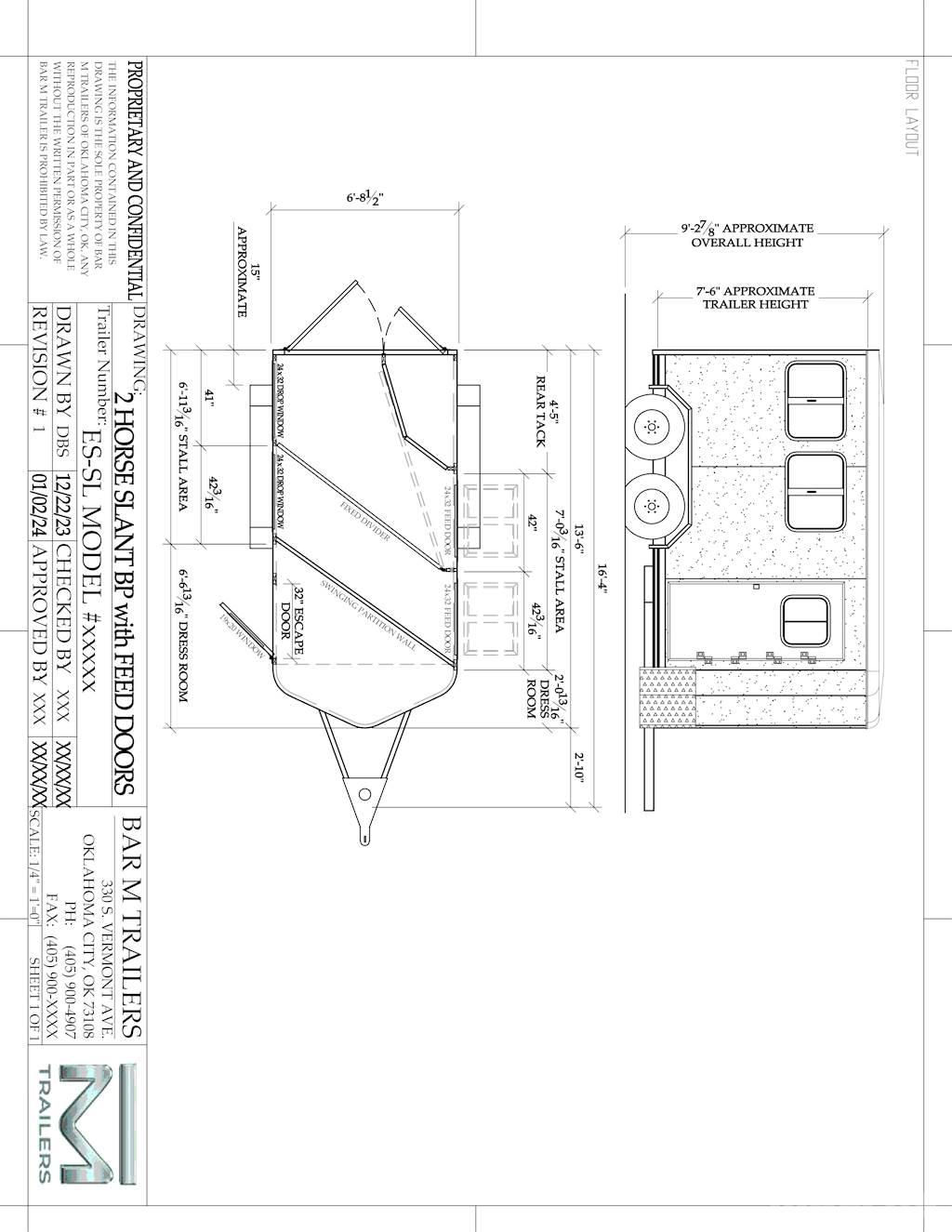 BAR-M ES721ST Dyretransport tilhenger
