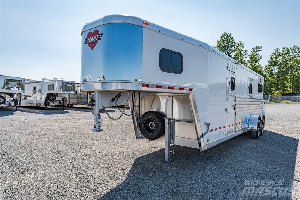 HART T2+1HG Dyretransport semi-trailer