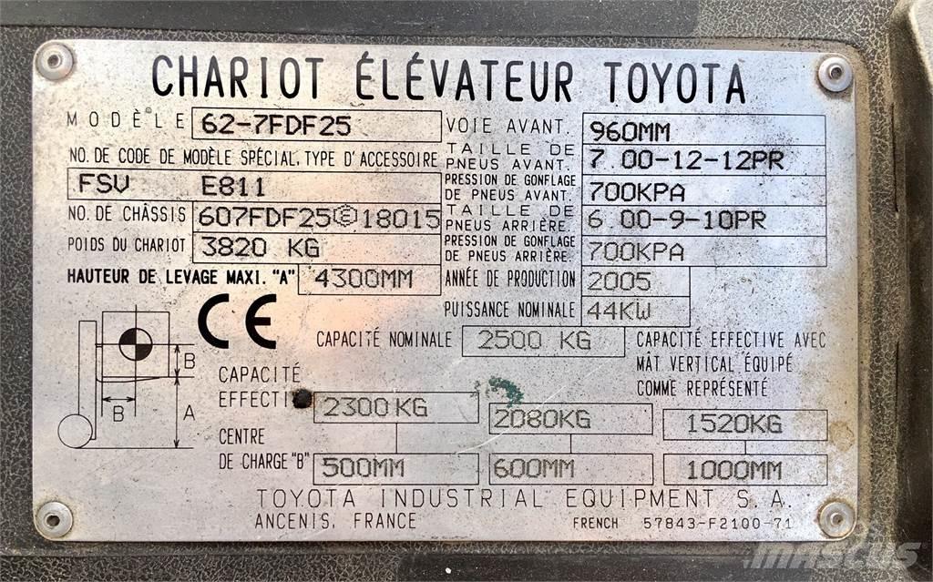 Toyota 7FD25 Gaffeltrucker - Annet