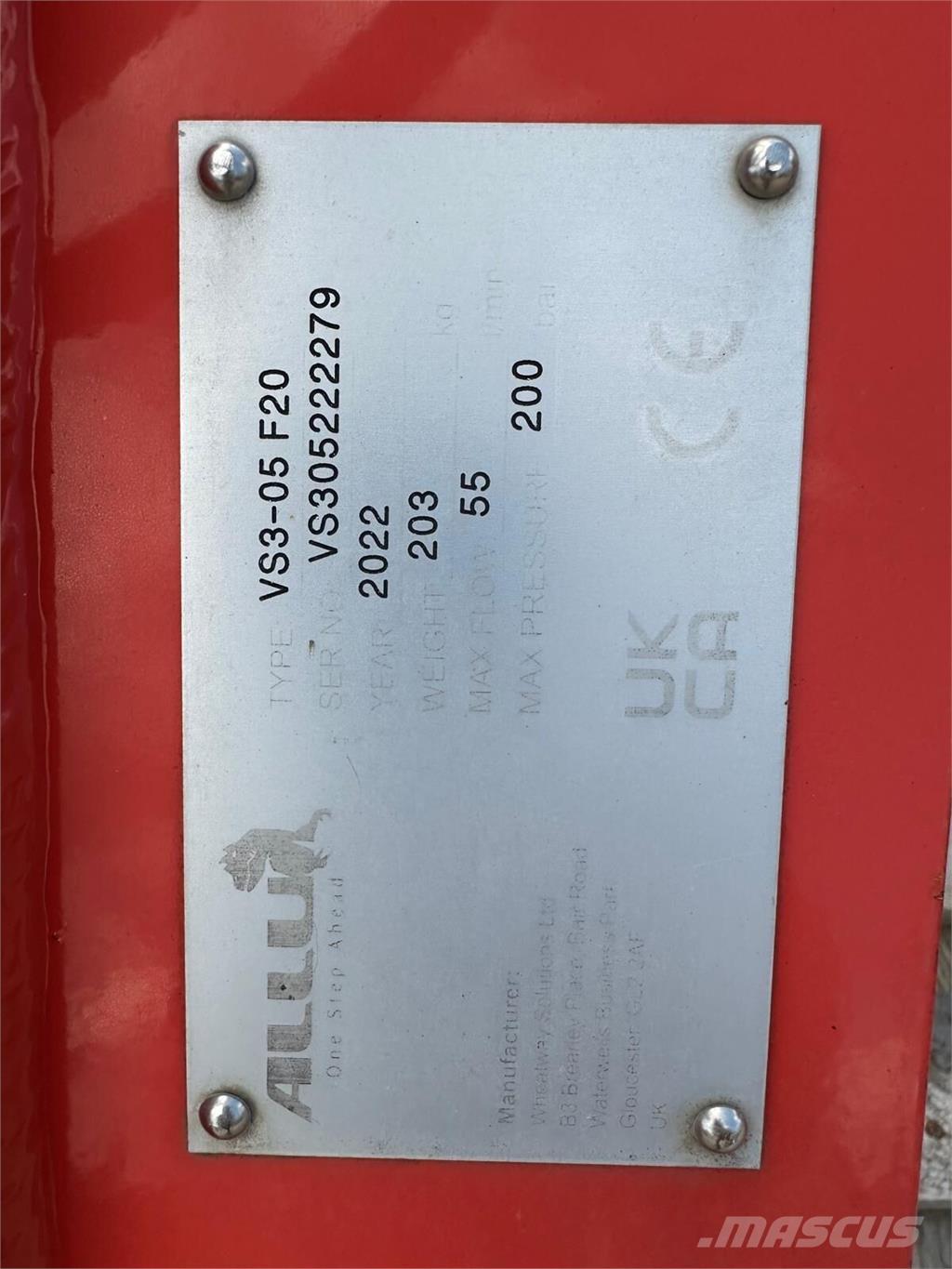 Allu VS 3-05 Anlegg - Annet