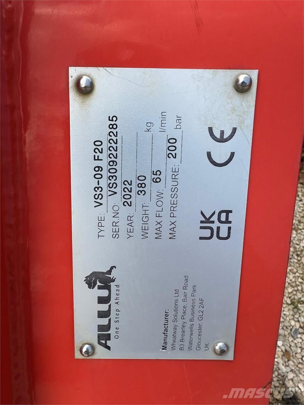 Allu VS 3-09 Anlegg - Annet