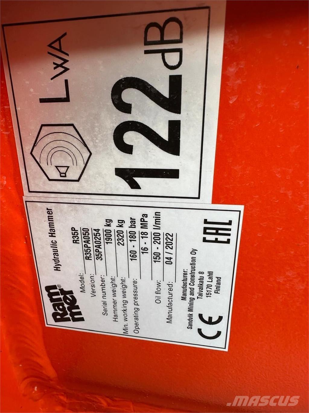 Rammer R35P Anlegg - Annet