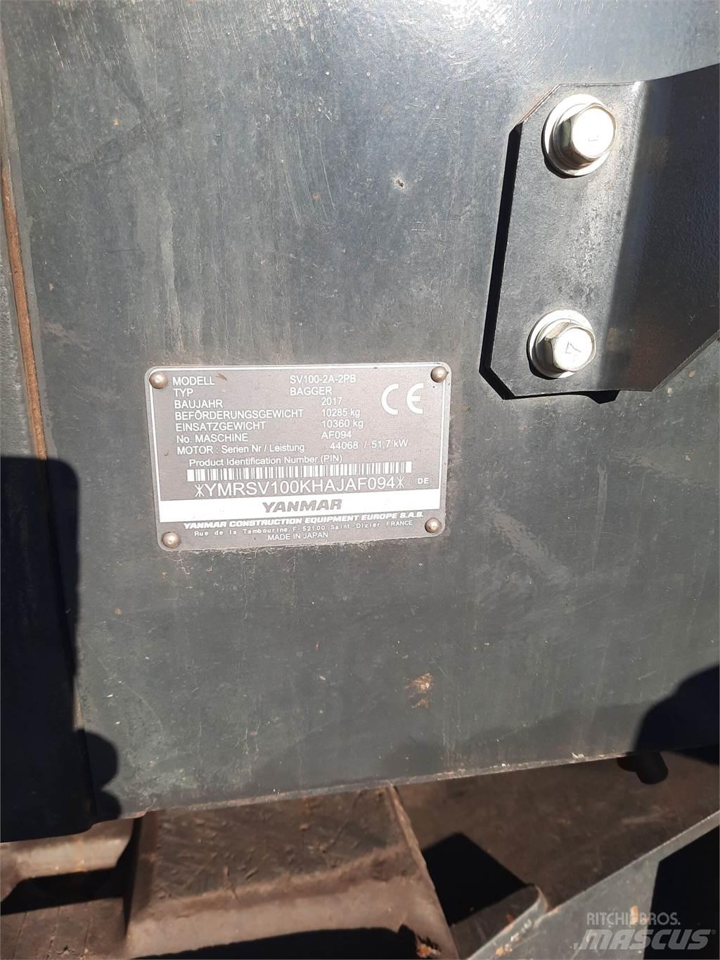 Yanmar SV 100-2PB Beltegraver