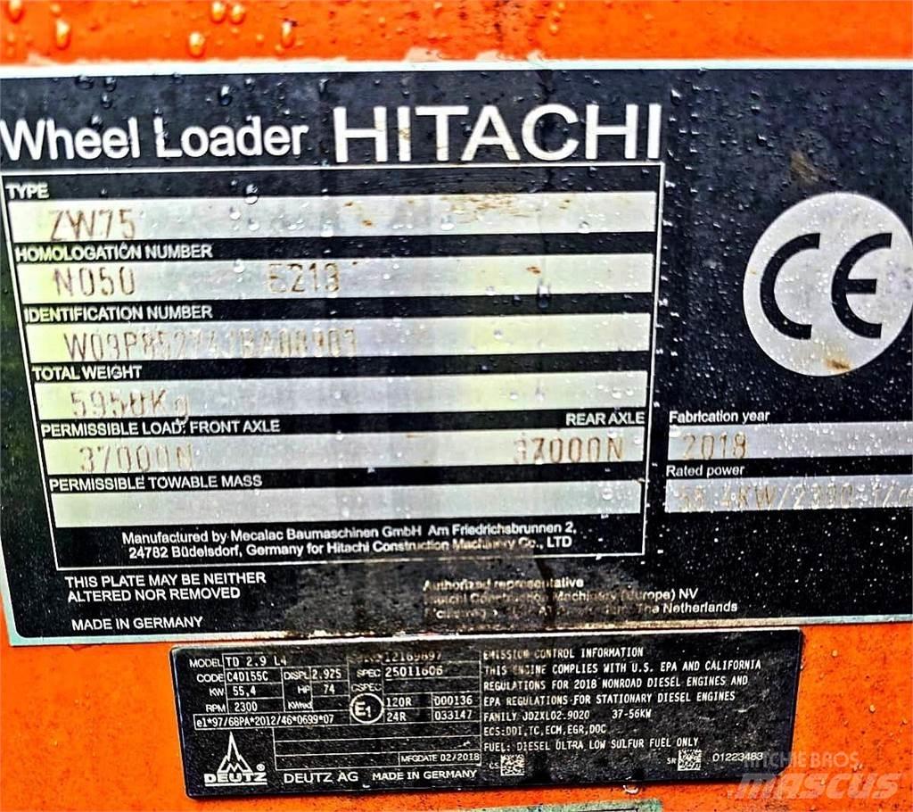 Hitachi ZW75 Minilastere
