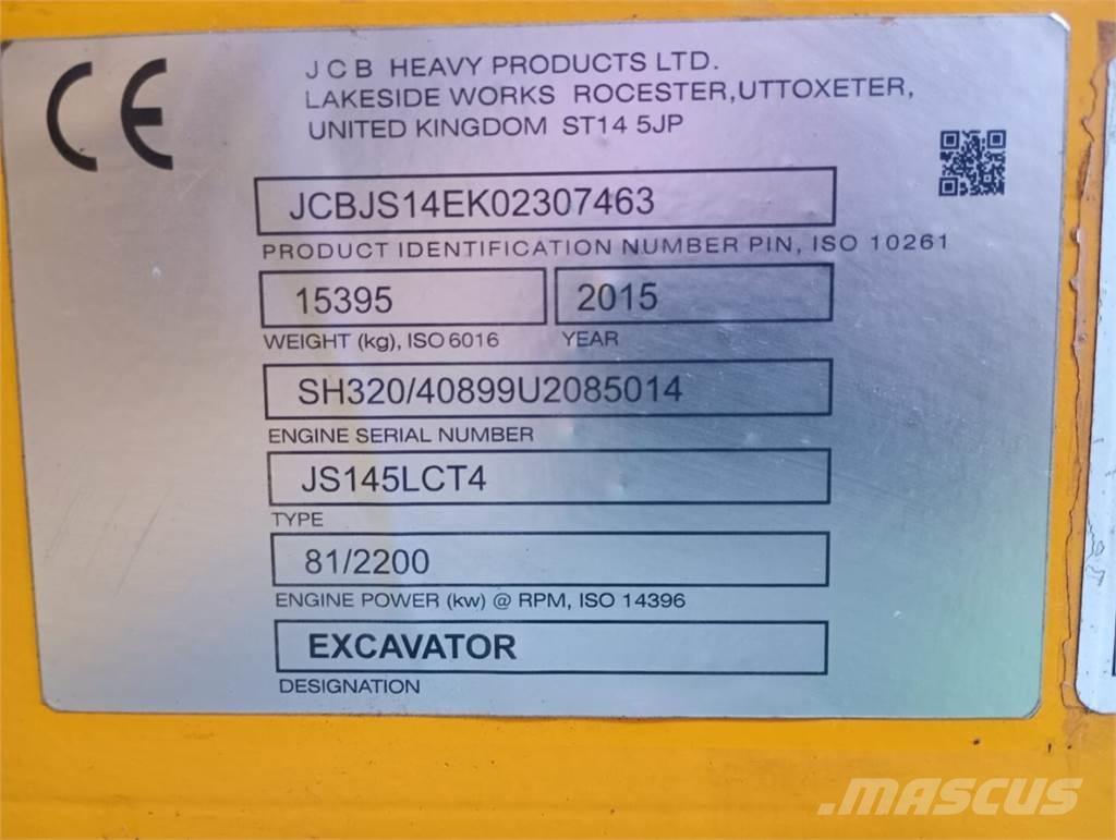 JCB JS 145 Beltegraver