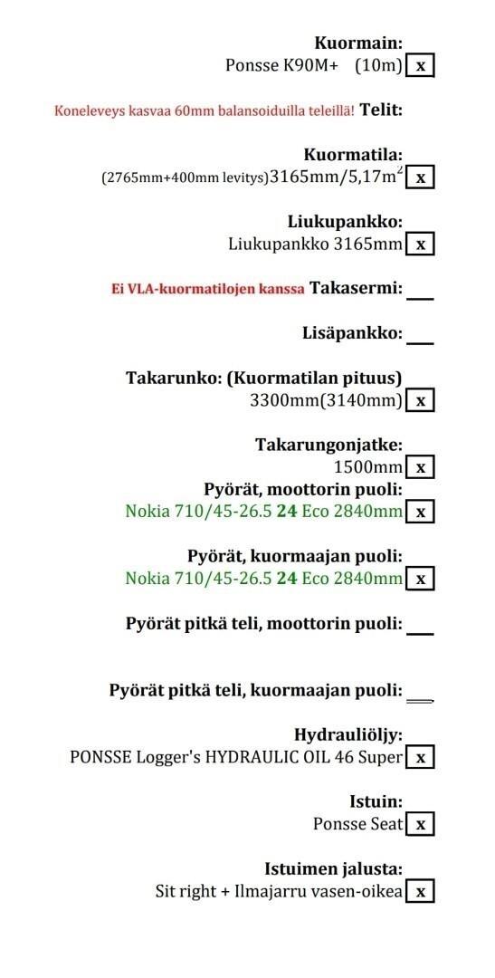 Ponsse Elk 8WD Lassbærere