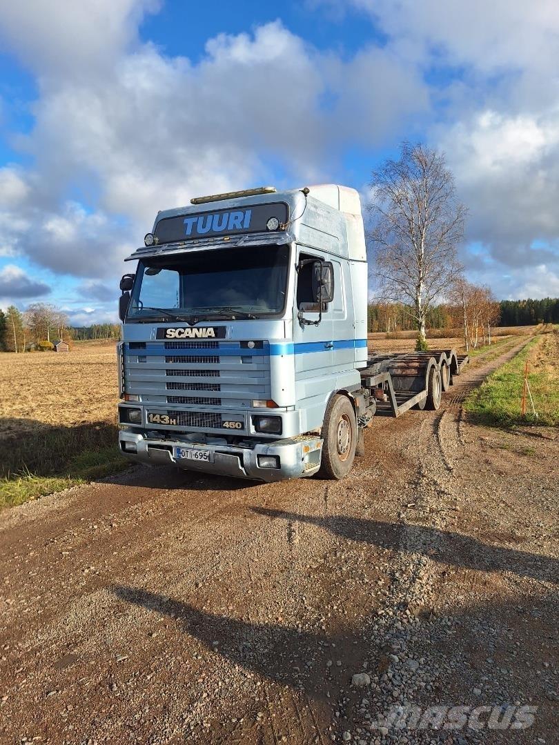 Scania 143H Spesialbiler for transport av skogsmaskiner