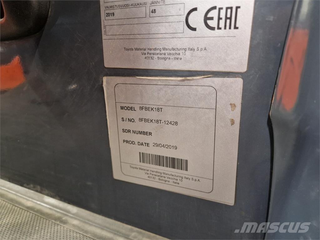 Toyota 8FBEK18T Elektriske trucker