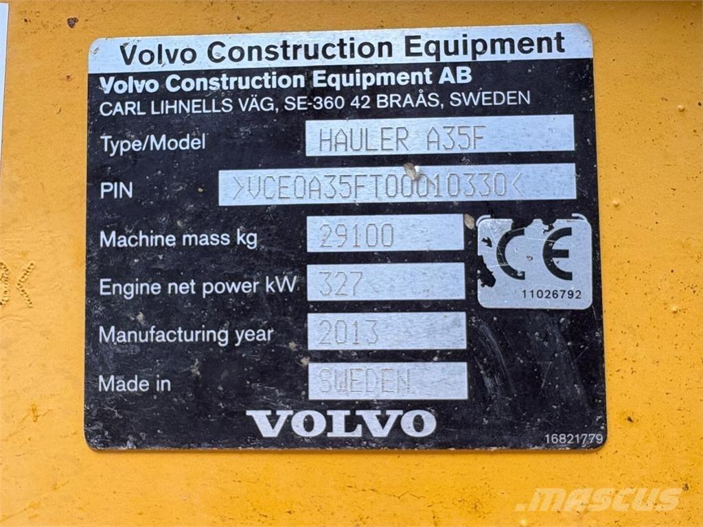 Volvo A 35 F Rammestyrte Dumpere