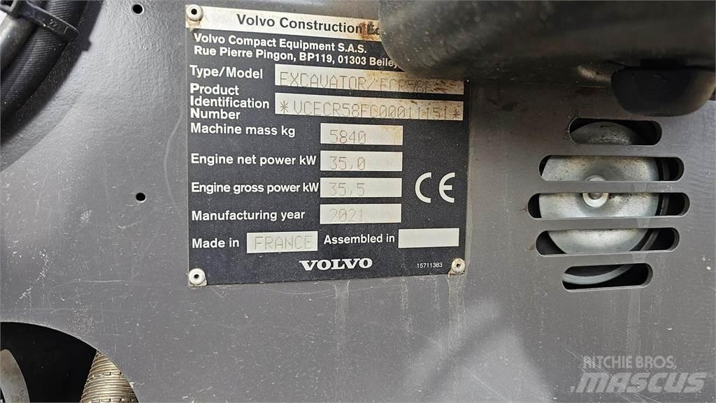 Volvo ECR 58 F Minigravere <7t