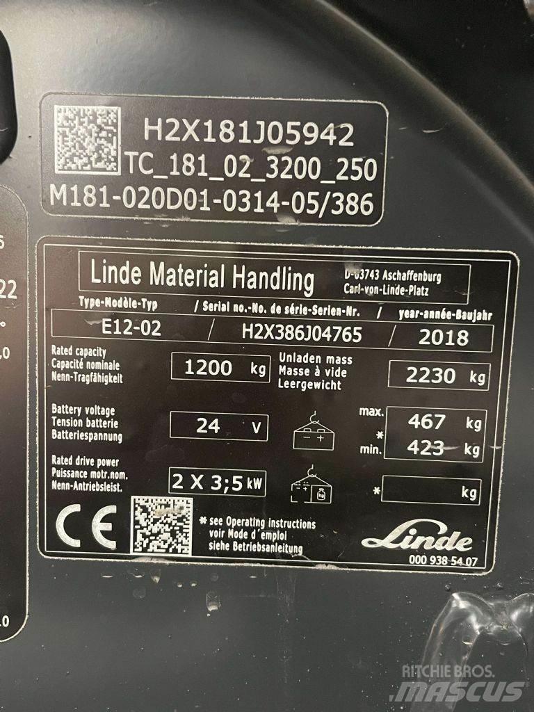 Linde E12-02-386 Elektriske trucker