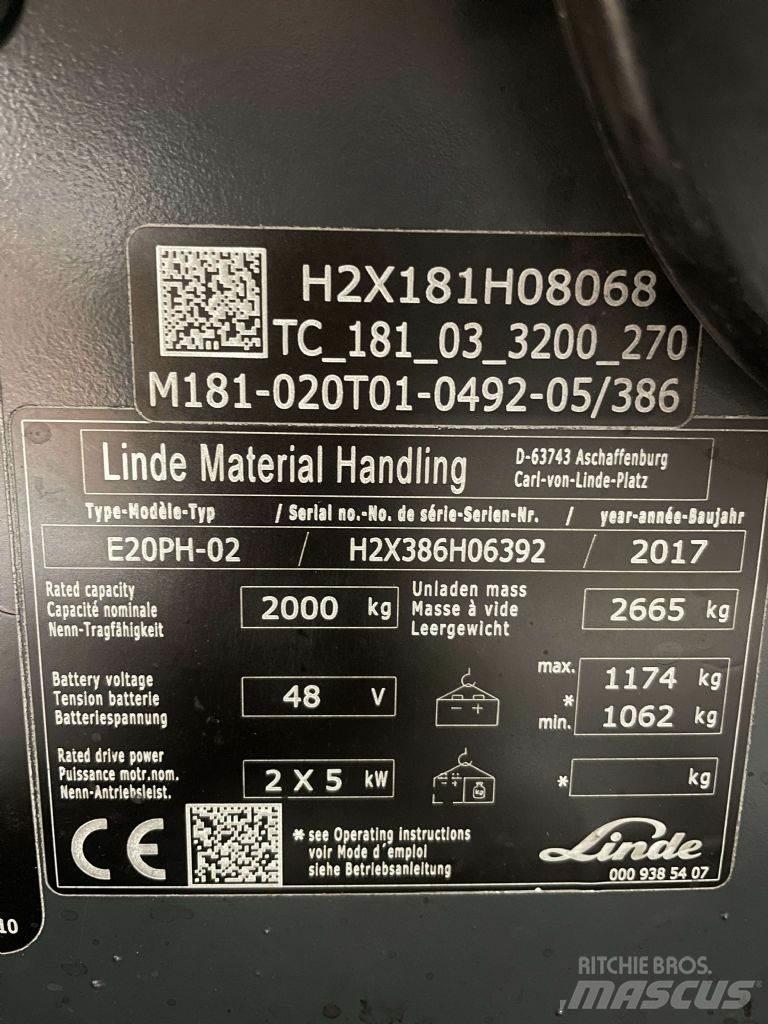 Linde E20PH-02-386 Elektriske trucker