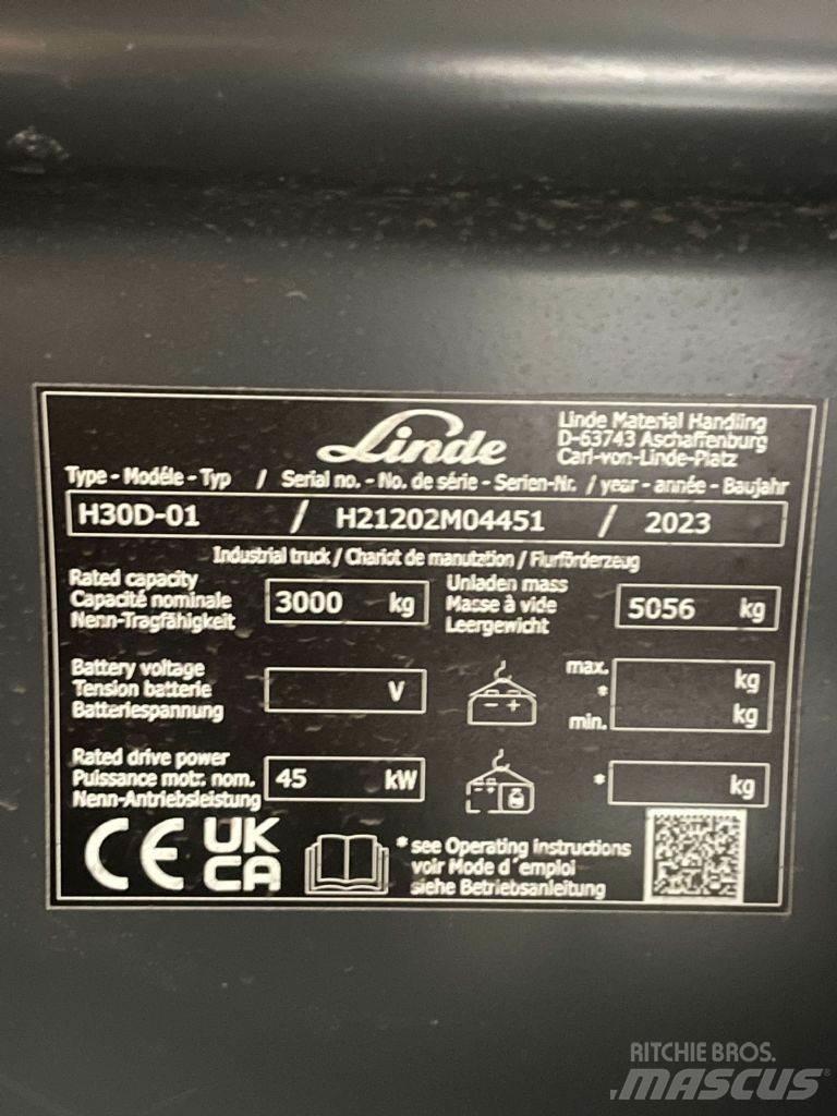 Linde H30D-01-1202 Diesel Trucker