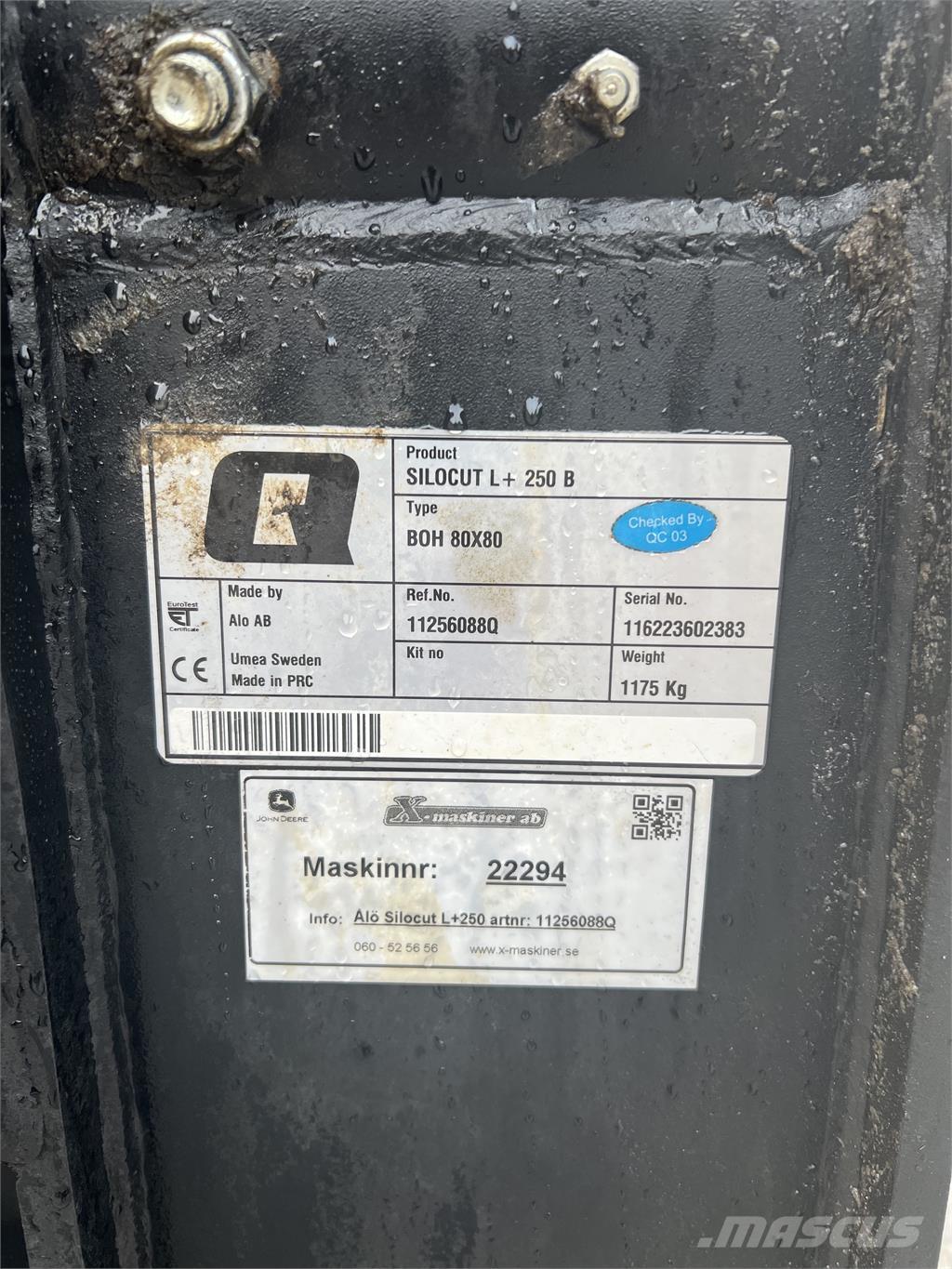 Ålö Silocut L+ 250 Annet ekstrautstyr og deler