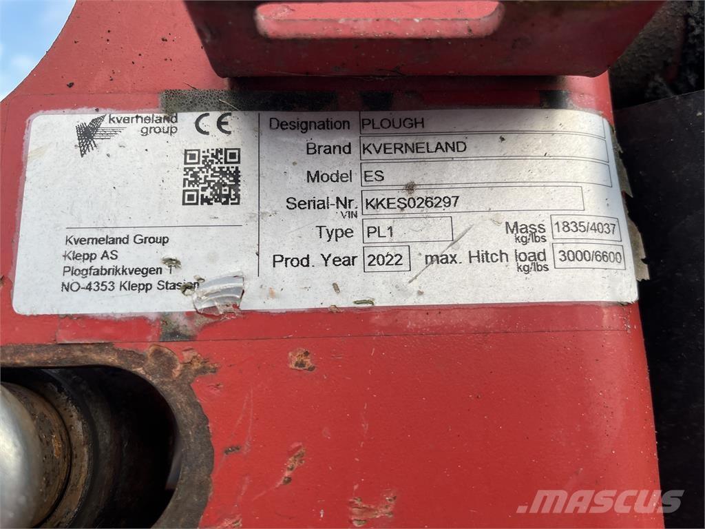 Kverneland ES 5-skärig Andre Jordforbedrings maskiner og ekstrautstyr