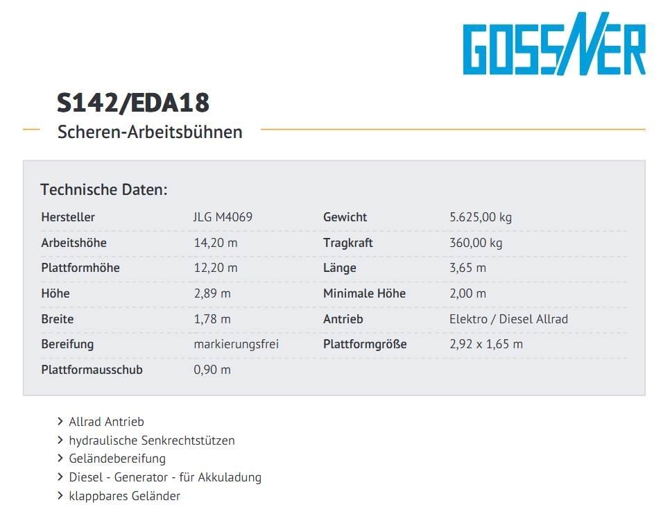 JLG M4069 Sakselifter