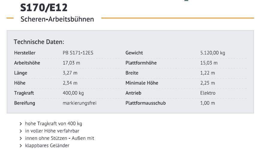 PB S171-12ES Sakselifter