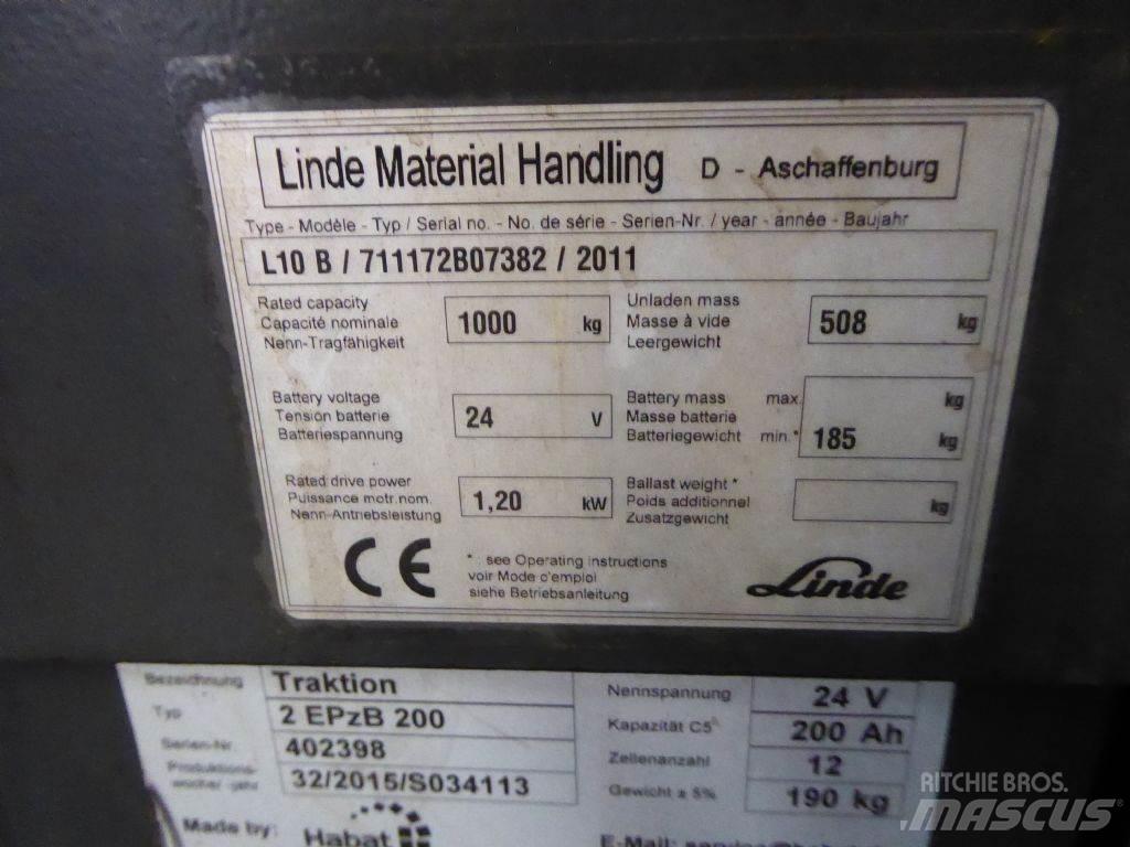 Linde L10B Ledestablere