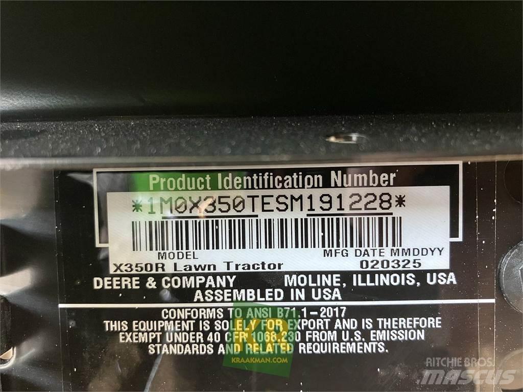 John Deere X350R Sitteklippere