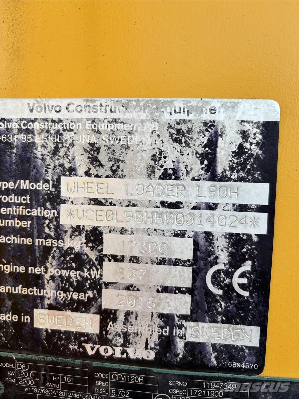 Volvo L90H Hjullastere
