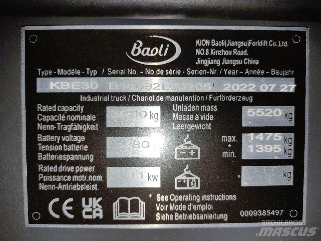 Baoli KBE30 Elektriske trucker