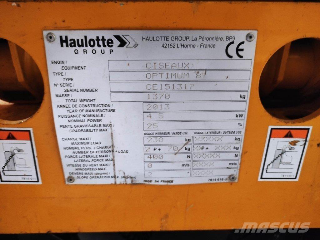 Haulotte OPTIMUM8 Sakselifter