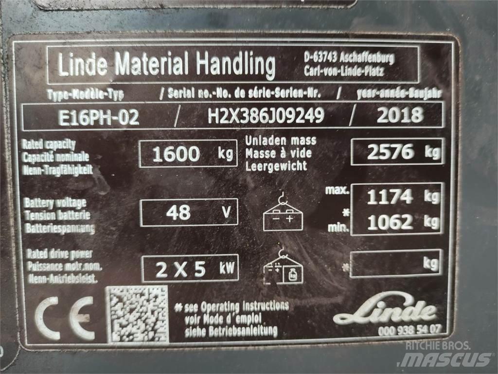 Linde E16PH-02-386-EVO Elektriske trucker