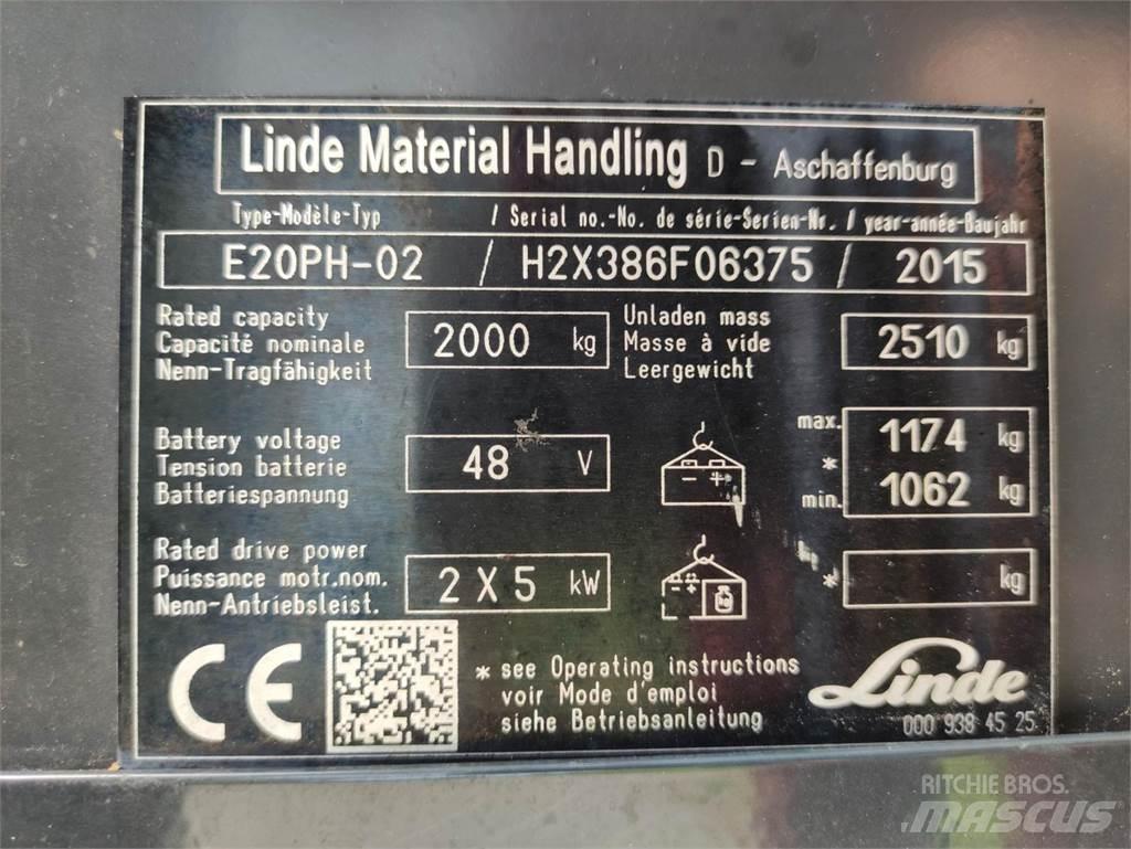 Linde E20-PH-02 Elektriske trucker