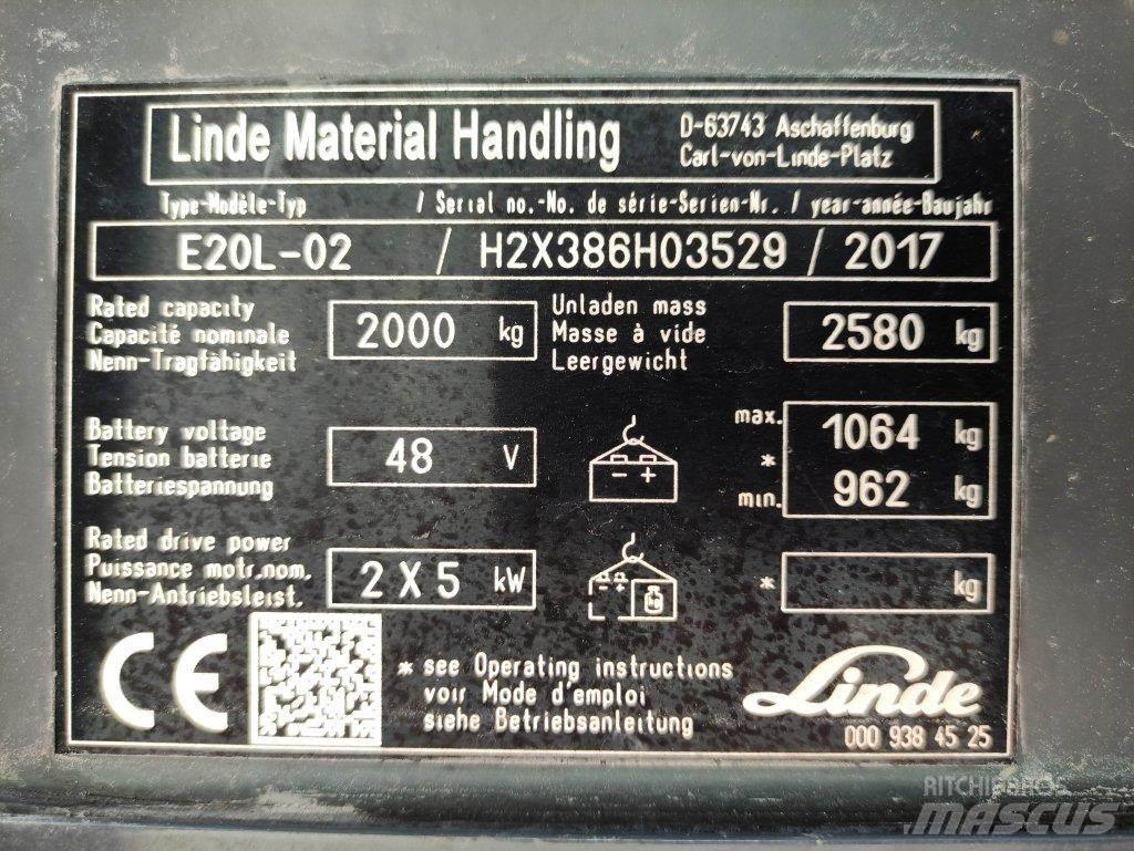 Linde E20L-02-386 Elektriske trucker