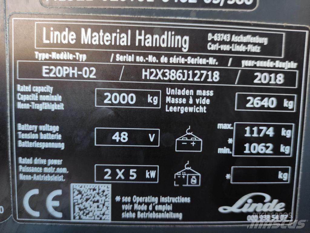 Linde E20P-02-386 EVO Elektriske trucker