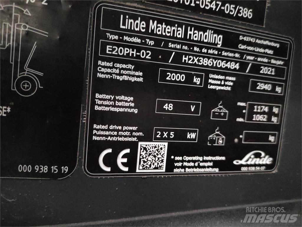 Linde E20PH-02-386-EVO Elektriske trucker