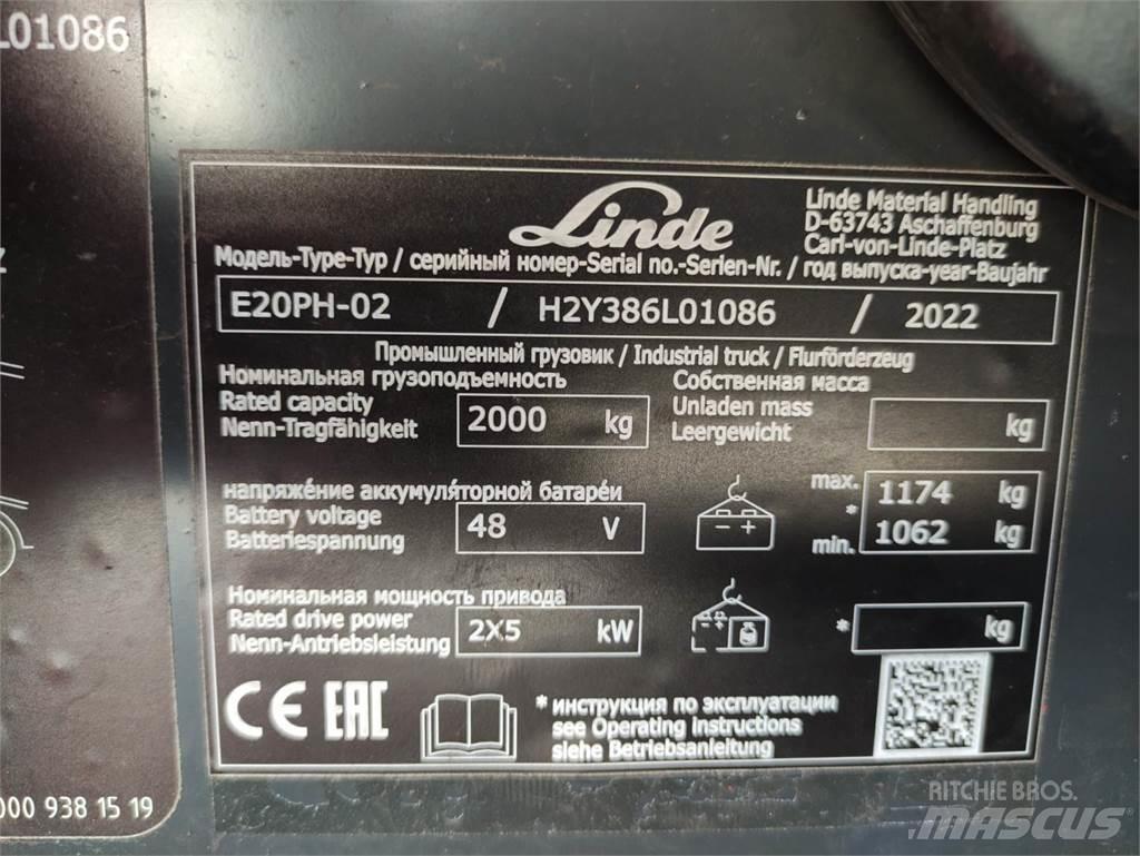 Linde E20PH-02-386-EVO Elektriske trucker