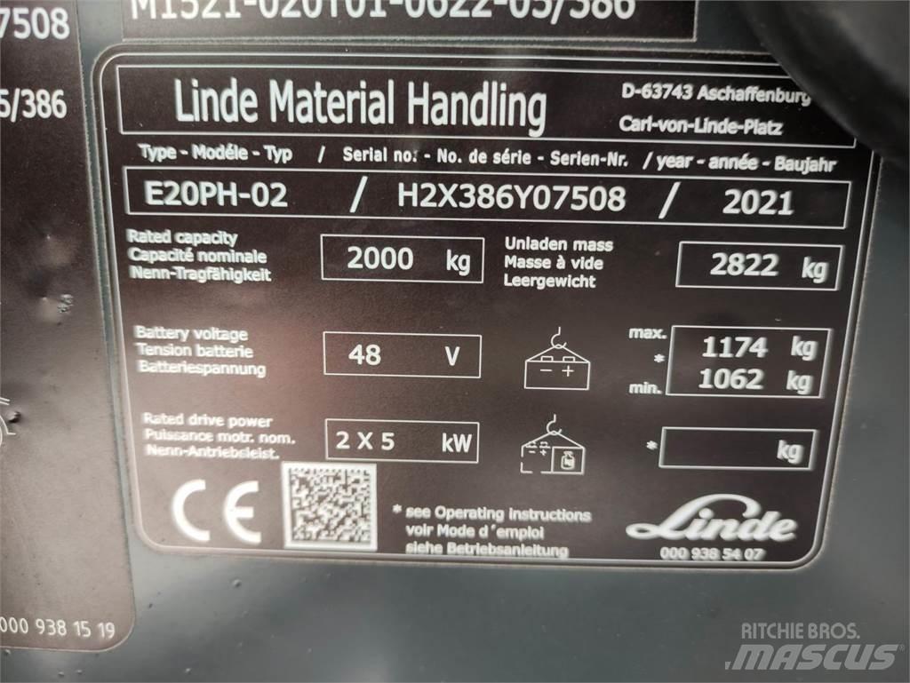 Linde E20PH-02-386-EVO Elektriske trucker