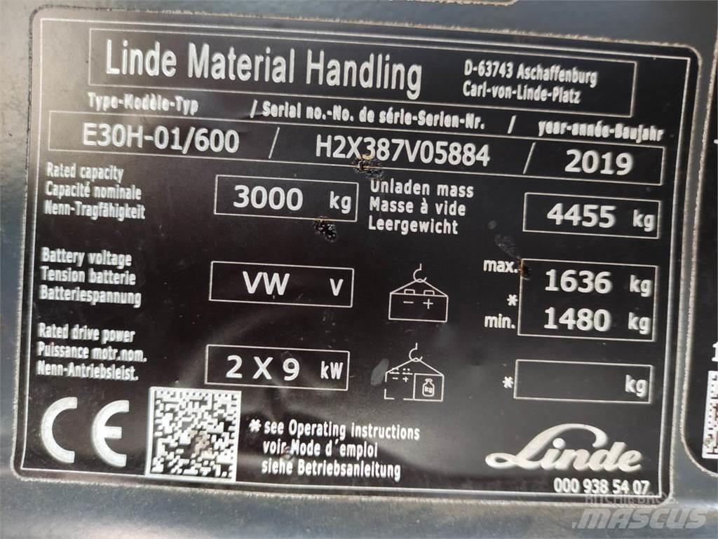 Linde E30H-01/600-387 Elektriske trucker