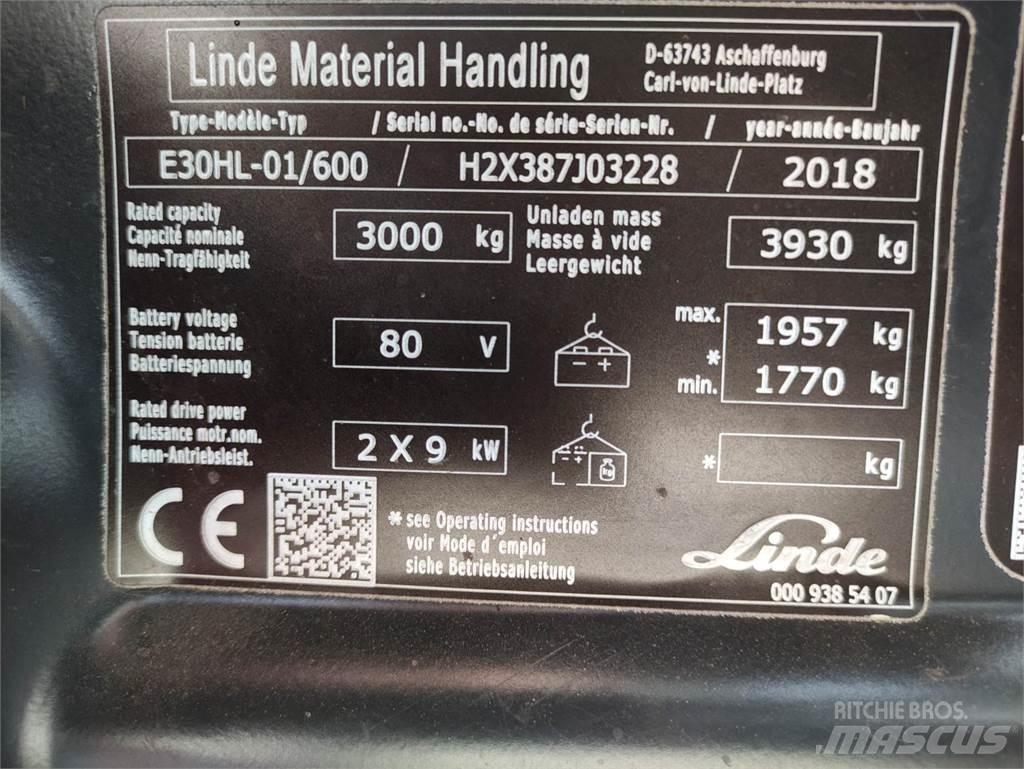 Linde E30HL-01/600-387 Elektriske trucker