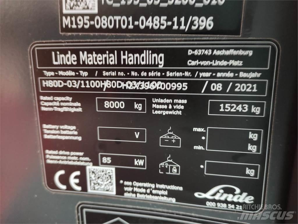 Linde H80D-1100-03-396 Diesel Trucker