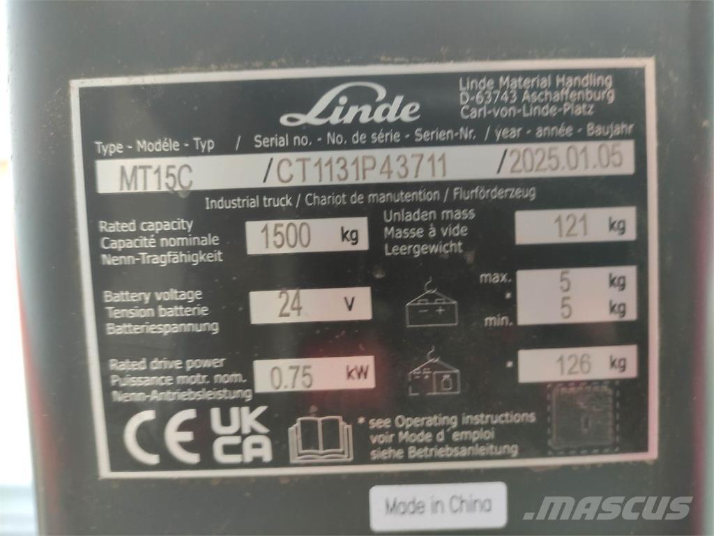 Linde MT15C Lavtløftende truck