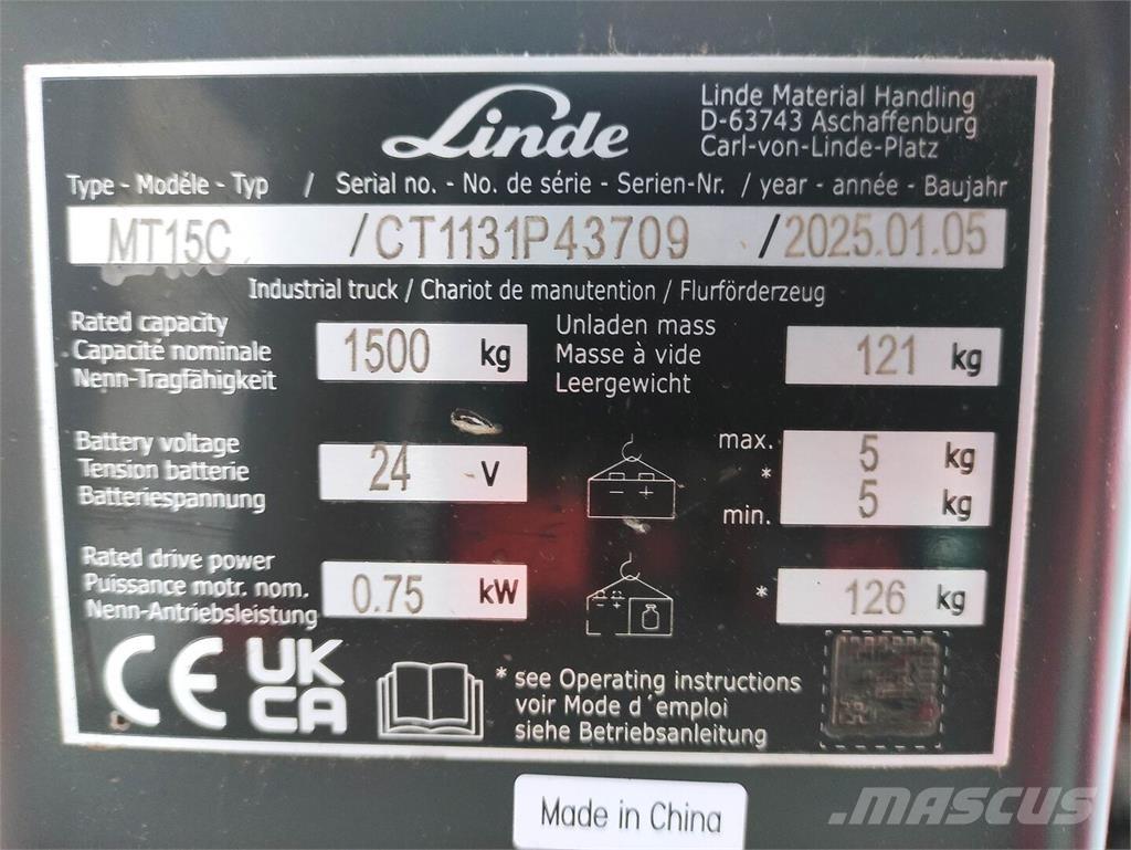 Linde MT15C Lavtløftende truck