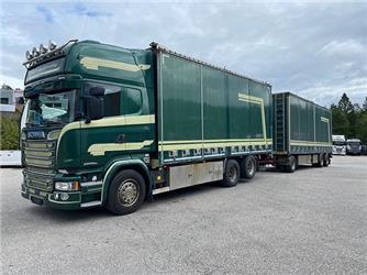 Scania R580 6x2 selges med TrailerBygg skap og tilhenger