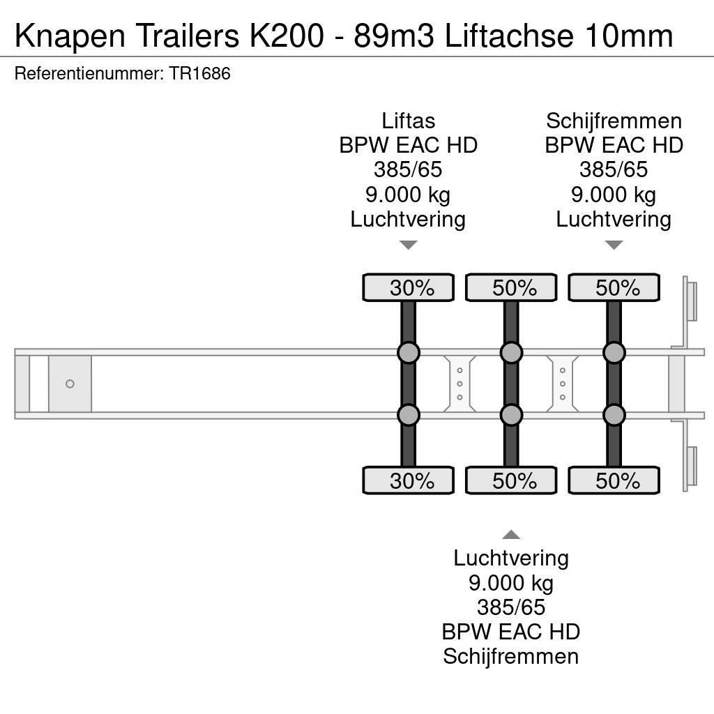 Knapen Trailers K200 - 89m3 Liftachse 10mm Walking floor - semi