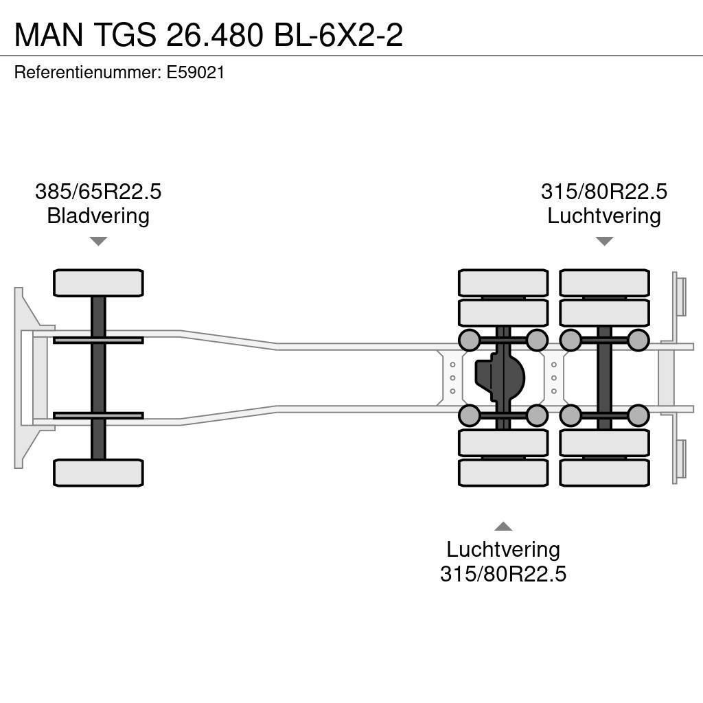 MAN TGS 26.480 BL-6X2-2 Containerbil