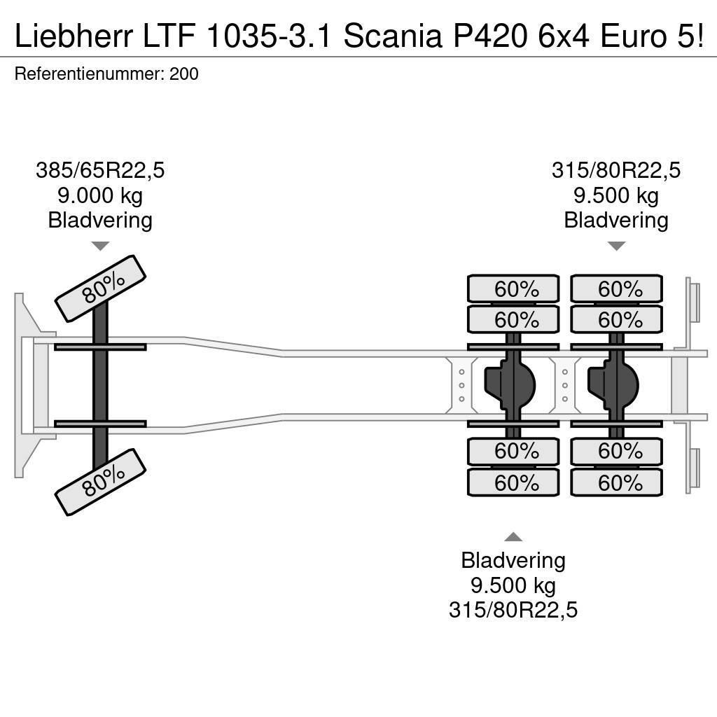 Liebherr LTF 1035-3.1 Scania P420 6x4 Euro 5! Allterreng kraner