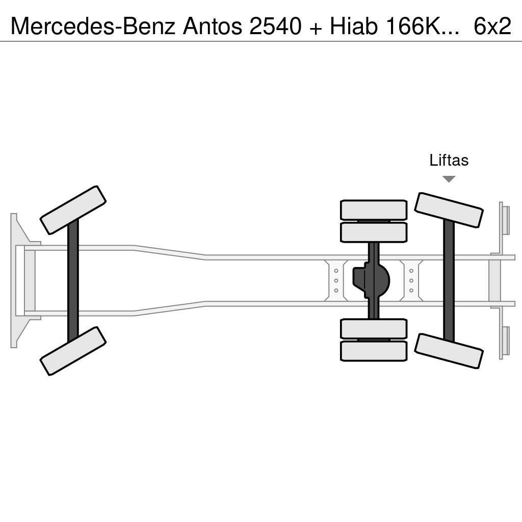Mercedes-Benz Antos 2540 + Hiab 166K Pro Allterreng kraner