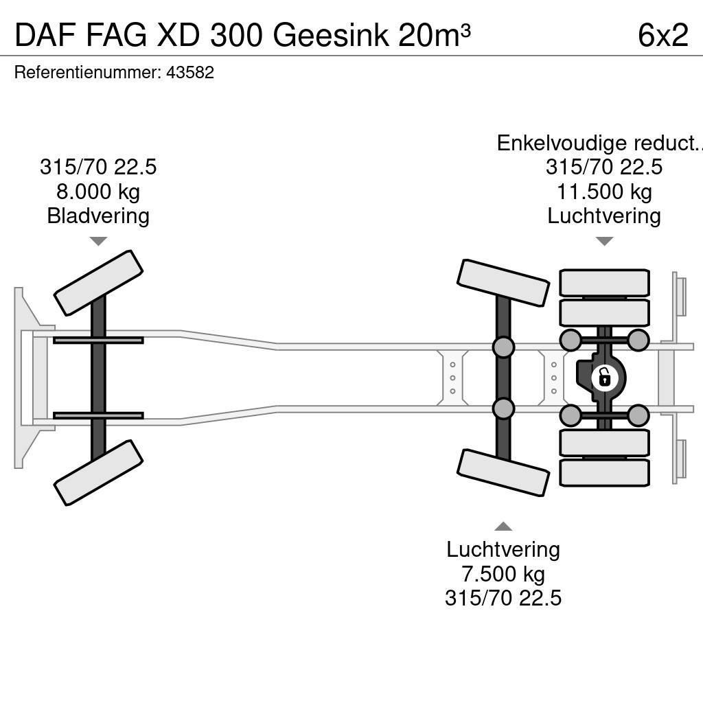 DAF FAG XD 300 Geesink 20m³ Renovasjonsbil