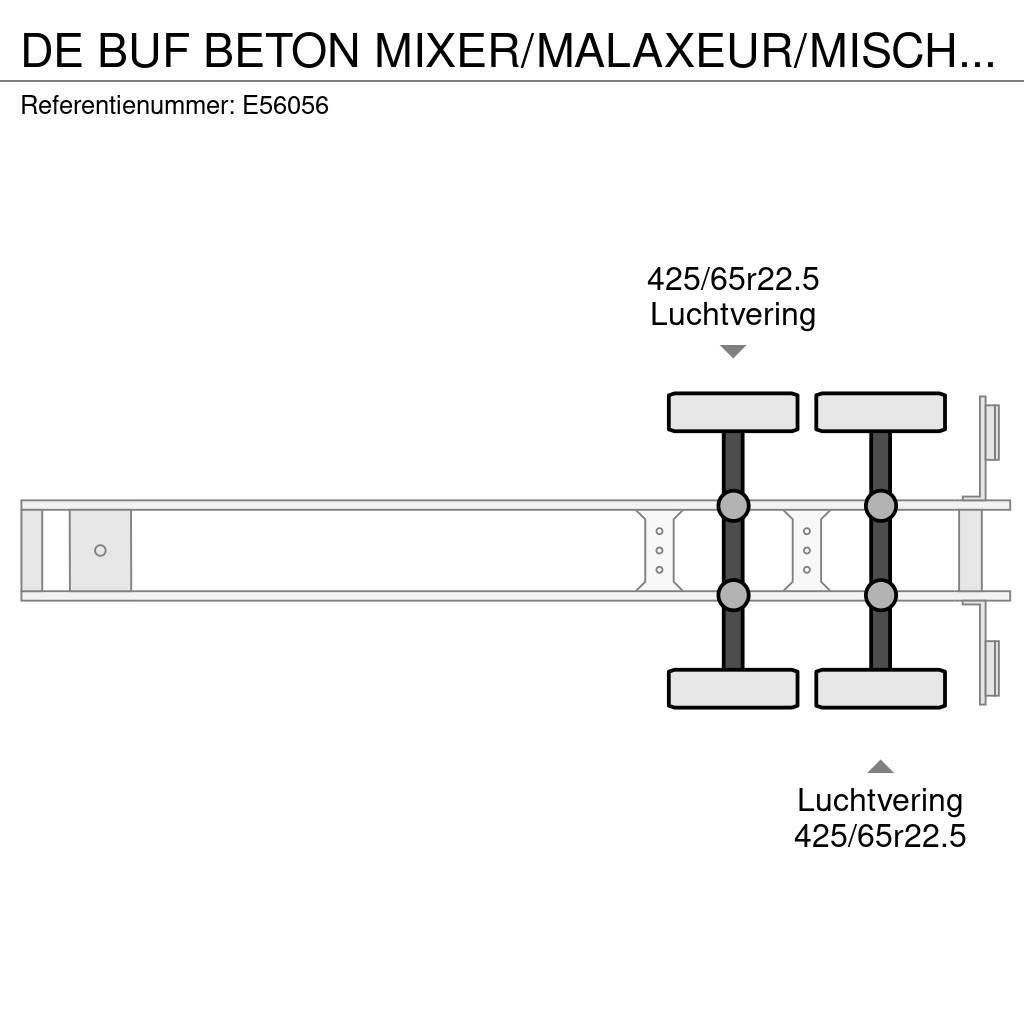  De Buf BETON MIXER/MALAXEUR/MISCHER 12m3+MOTOR/MOT Andre semitrailere