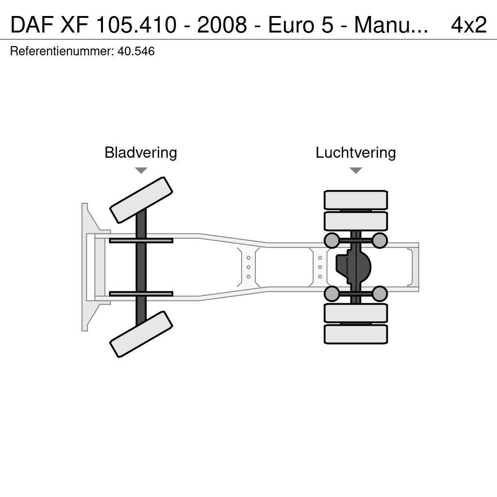 DAF XF 105.410 - 2008 - Euro 5 - Manual ZF - Retarder Trekkvogner