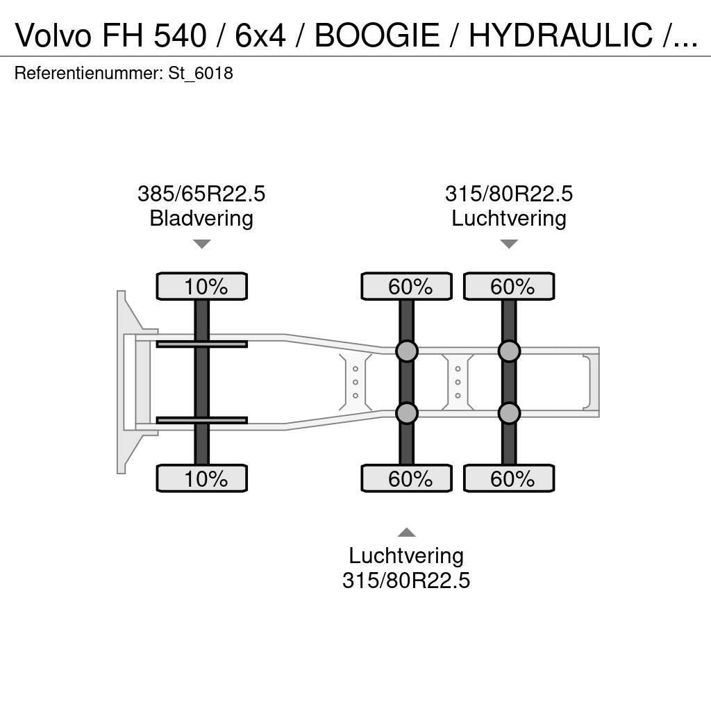 Volvo FH 540 / 6x4 / BOOGIE / HYDRAULIC / RETARDER / Trekkvogner