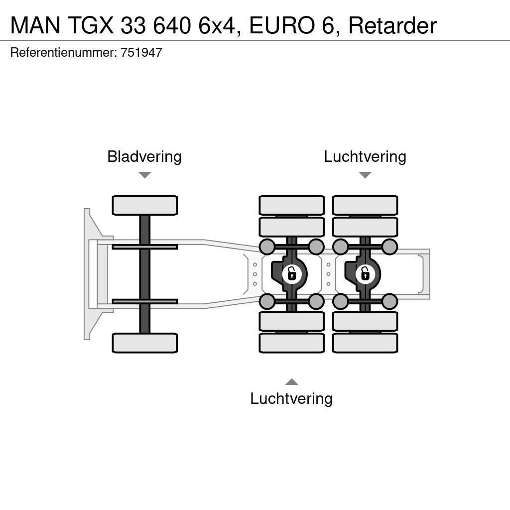 MAN TGX 33 640 6x4, EURO 6, Retarder Trekkvogner