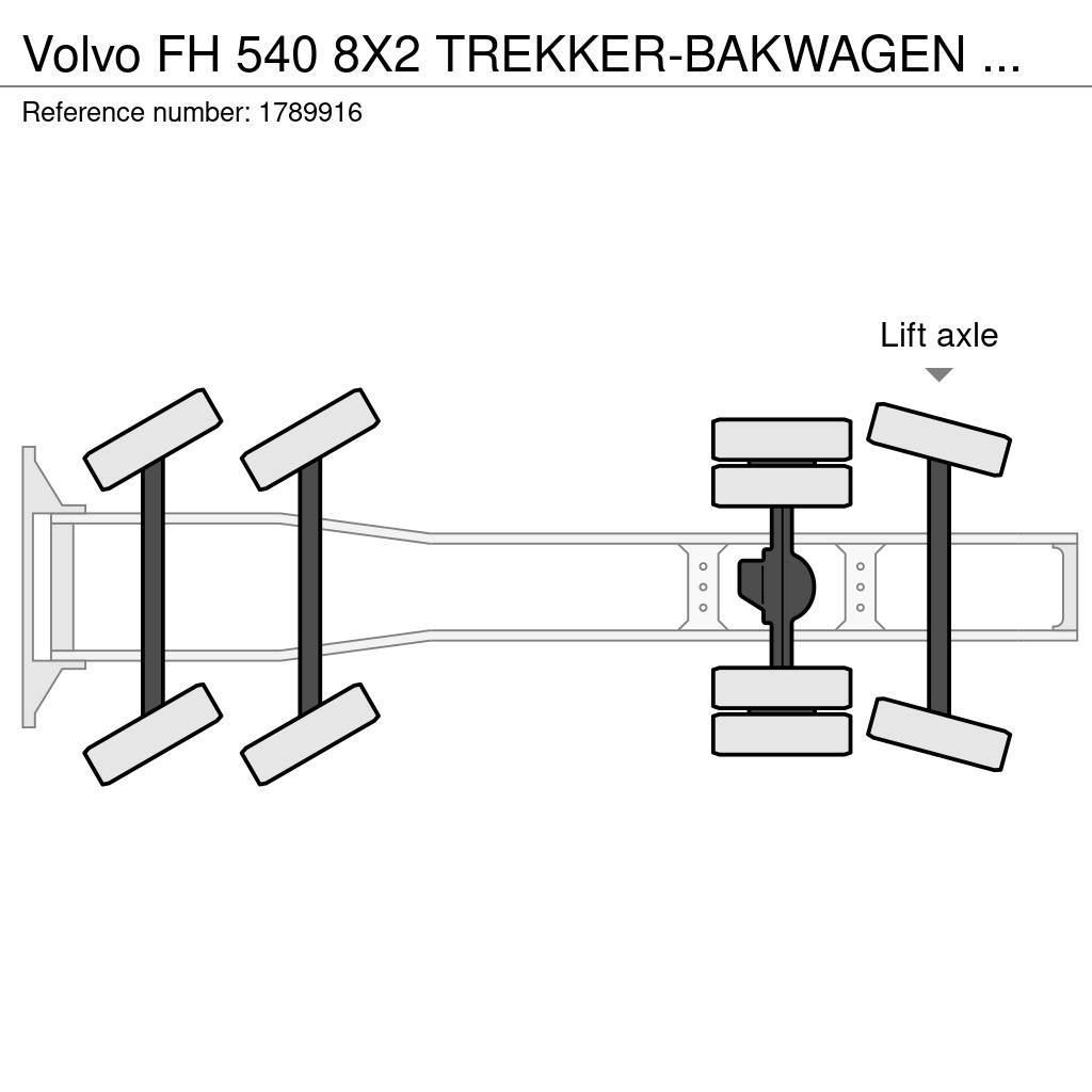 Volvo FH 540 8X2 TREKKER-BAKWAGEN COMBI + FASSI F1650RA. Trekkvogner