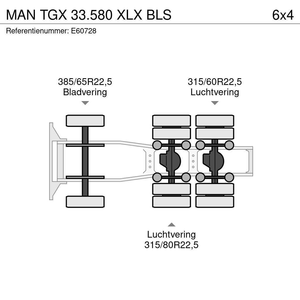 MAN TGX 33.580 XLX BLS Trekkvogner